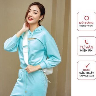 Bộ thể thao áo cutout quần bom Cchat
