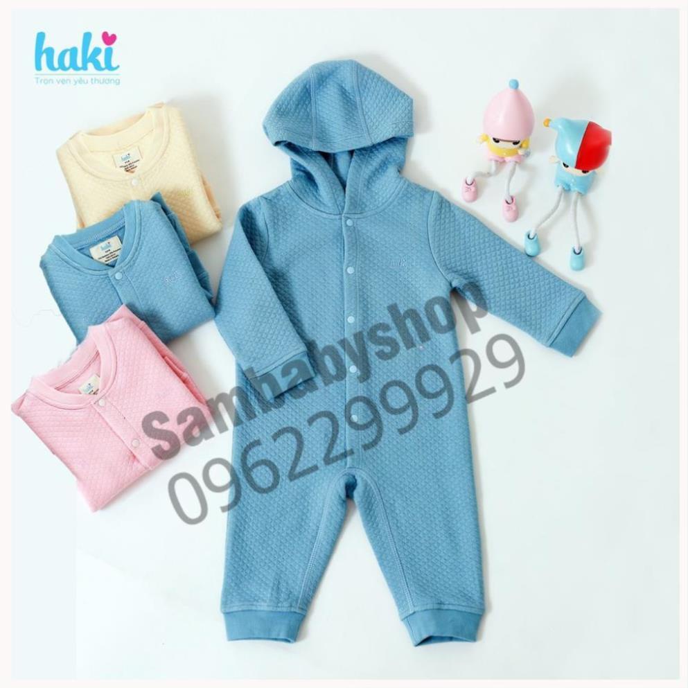 Bộ body cho bé vải sợi tre chần bông cao cấp HAKI hàng xuất khẩu Canada- BB015