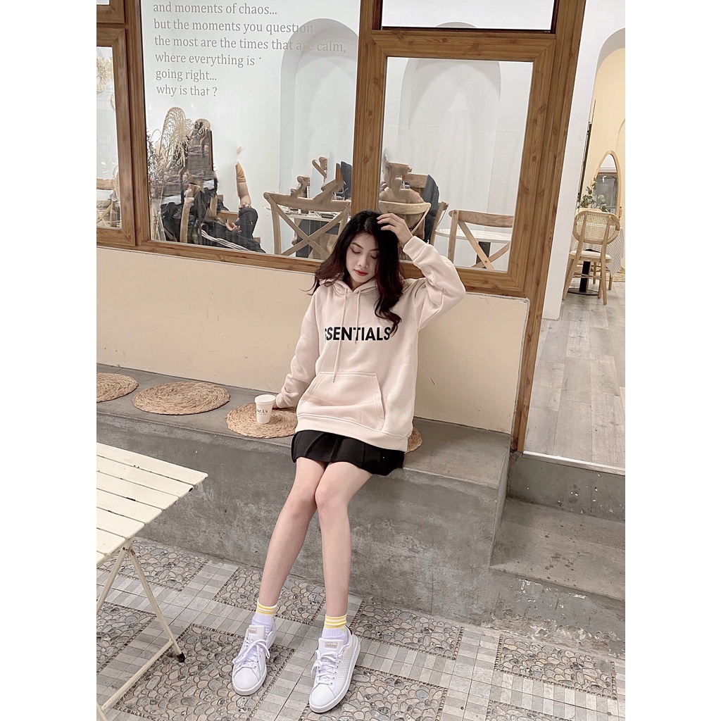 Áo hoodie Essentials áo hoodie nỉ bông In cao su nổi Hagi áo nỉ bông bigsize unisex nam nữ