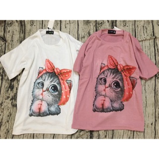 Áo phông mèo con đáng yêu kèm video quay hình thật sản phẩm