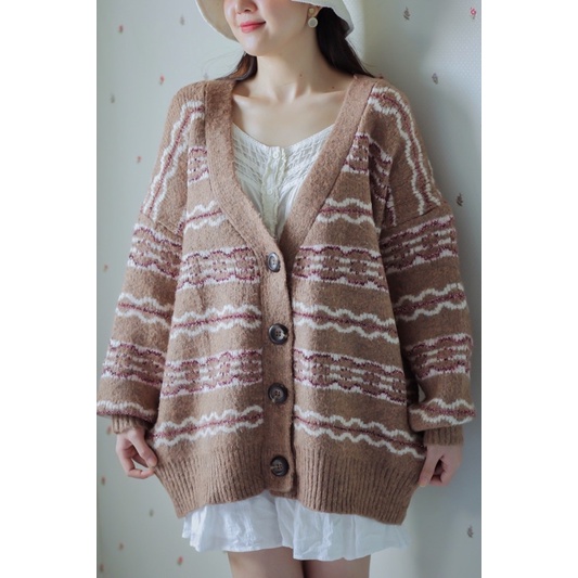 Cardigan len hoạ tiết Biển Thanh Xuân