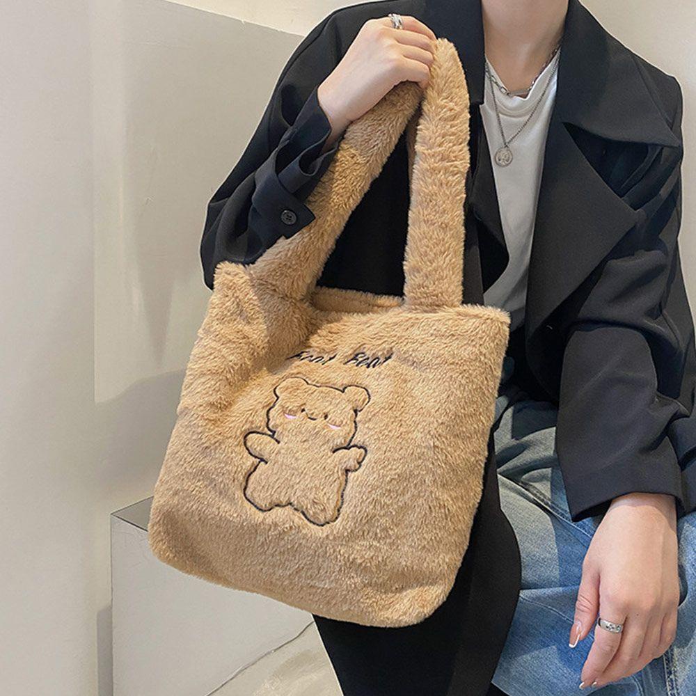 Túi Tote Đeo Vai Cỡ Lớn Hình Gấu Dễ Thương MIHAN1