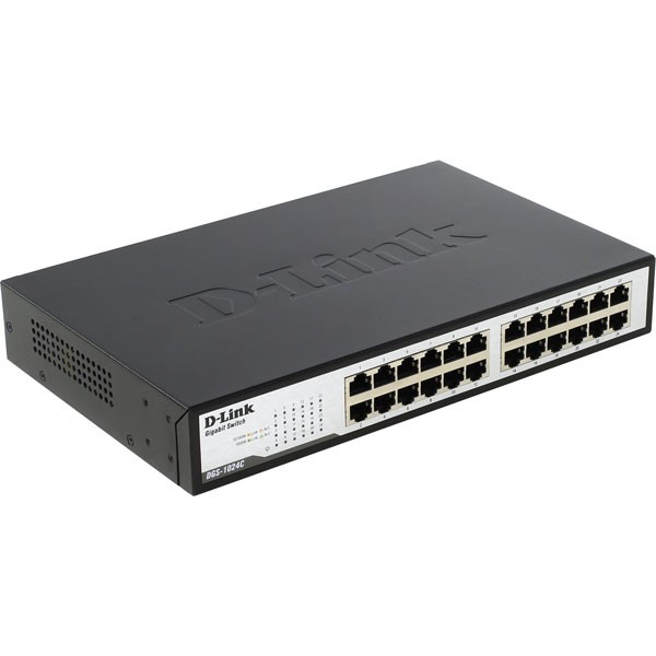 Bộ chia mạng Hub 24 PORT D-LINK DGS-1024C Đen bạc