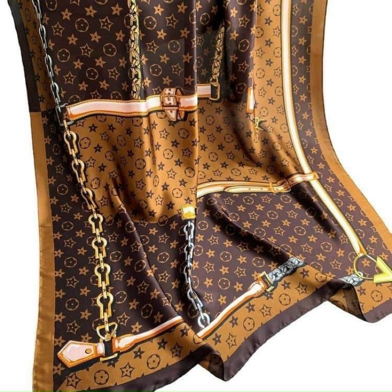Khăn Lụa Dài choàng Cổ Hoạ Tiêts Sang Trọng- Khăn Lụa Satin Cao Cấp Thời Trang kích thước 90x180cm
