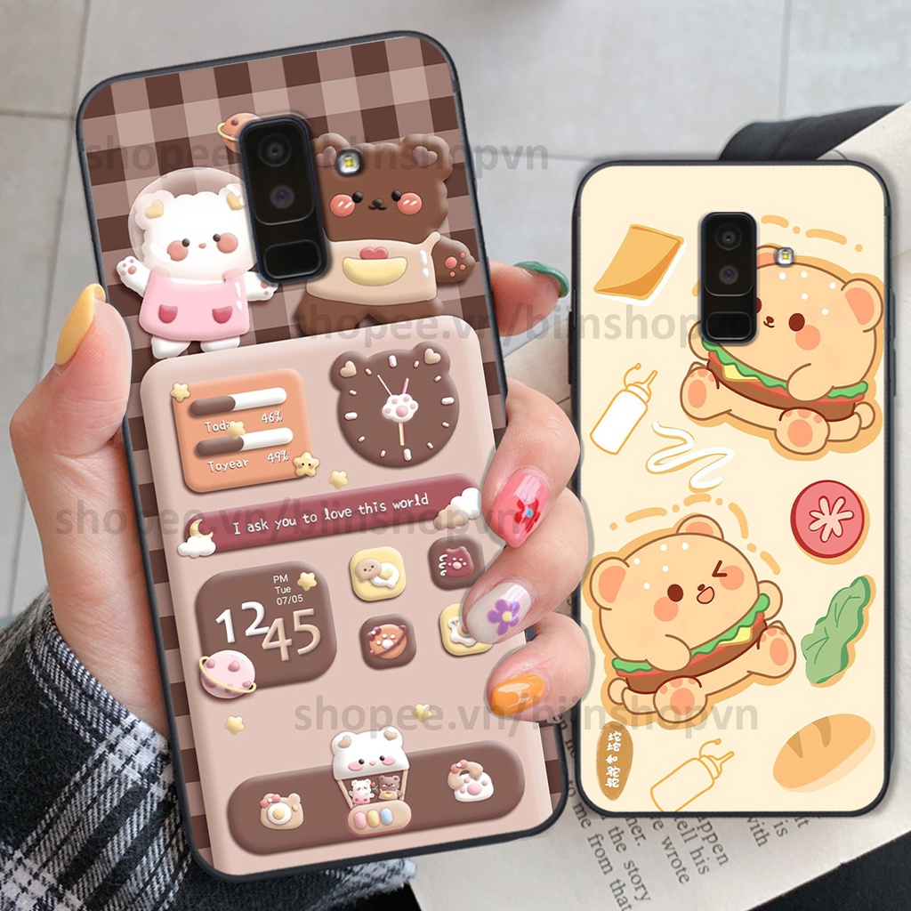Ốp Samsung J8 in hình gấu chocolate kẹo ngọt siêu đẹp siêu xinh
