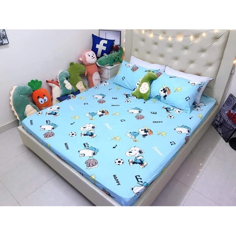 Ga chun 2 vỏ gối cotton poly - Họa tiết con giống cho các bé.