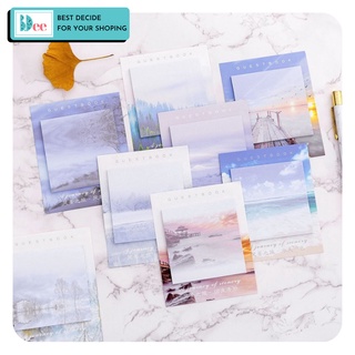 Tập 30 tờ giấy note hình phong cảnh B.DEE Giấy ghi chú hình phong cảnh phong cách Hàn Quốc