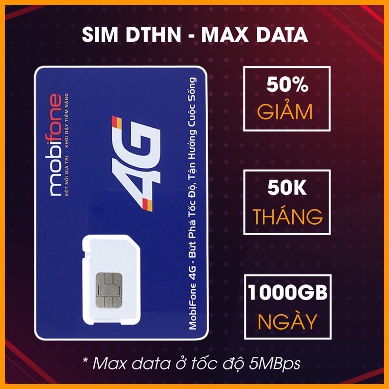 DTHN  gói cước full dung lượng dùng toàn quốc của mobifone 50k/tháng