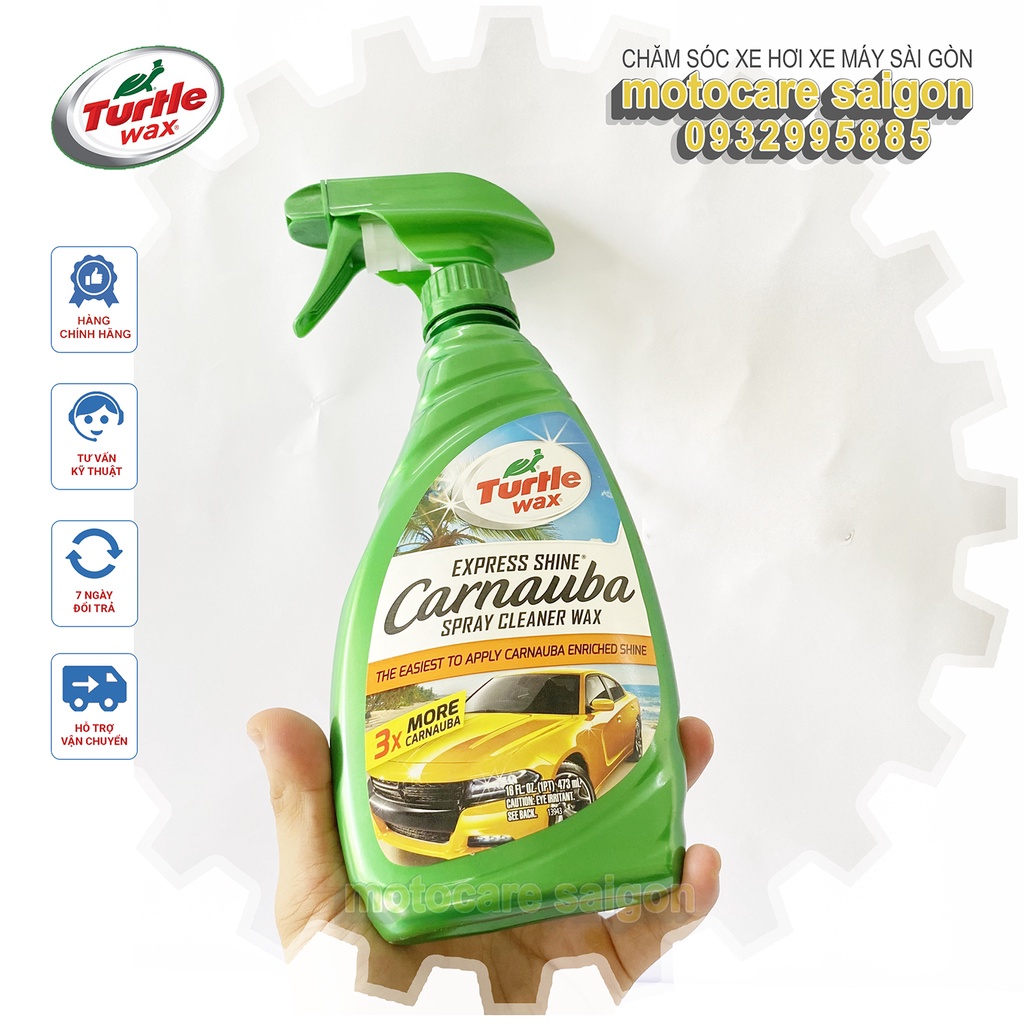 [BAO BÌ MỚI] Chai xịt phục hồi và làm bóng màu sơn xe Turtle Wax Express Shine 473 ml