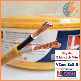 [bán theo mét] Dây điện đôi LION VCmo 2 x 2.5 - màu ngẫu nhiên