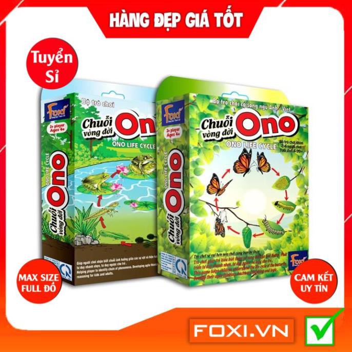 Board game-Chuỗi Ono vòng đời Ếch Bướm Foxi-thẻ glenndoman và flashcard thông minh--siêu rẻ.