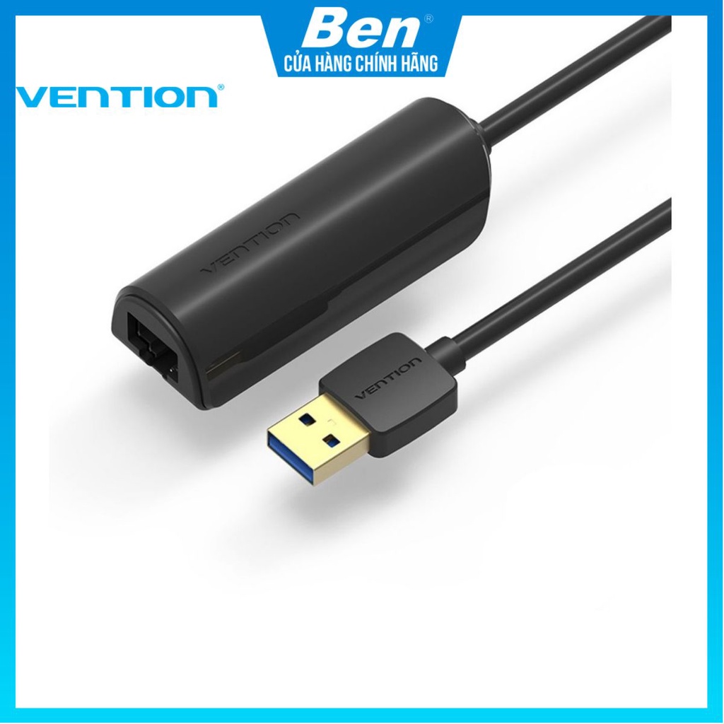 [Mã SKAMCLU9 giảm 10% đơn 100K] Cáp chuyển USB 2.0/3.0 to RJ45/LAN Vention, dài 15 cm - Hàng chính hãng - Ben Computer