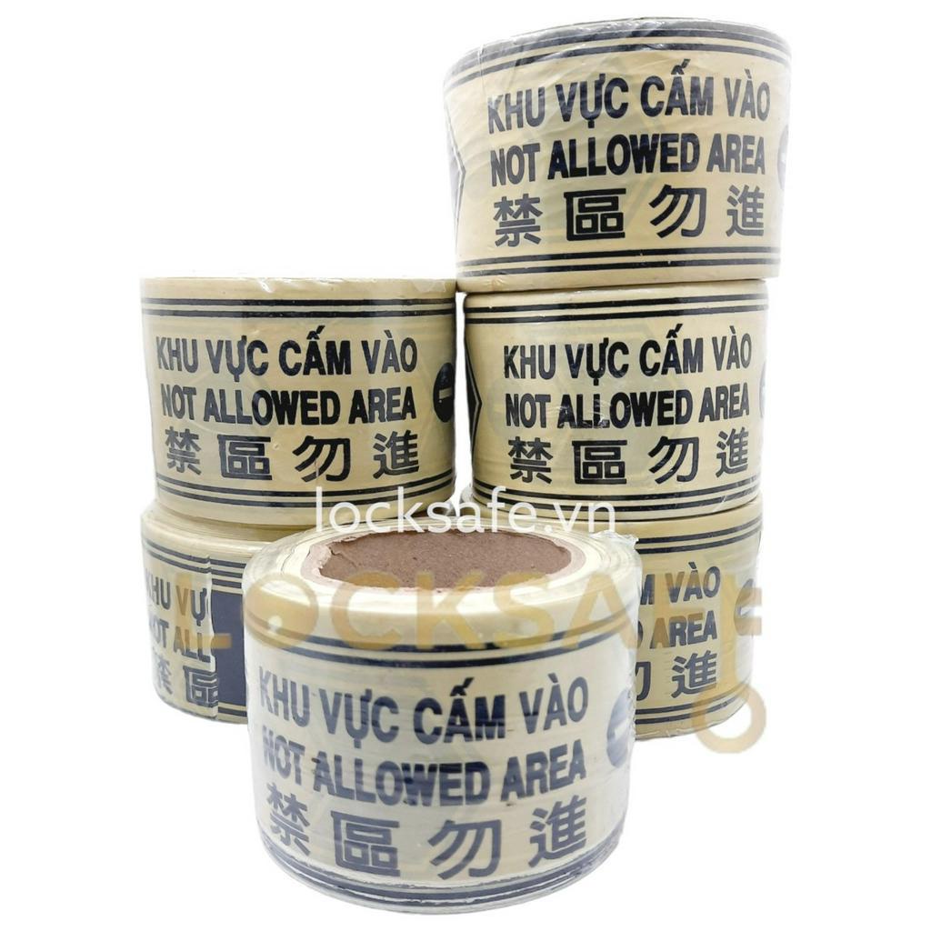 Dây Cảnh Báo An Toàn Dài 100 Mét Màu Đen Vàng - Trắng Đỏ