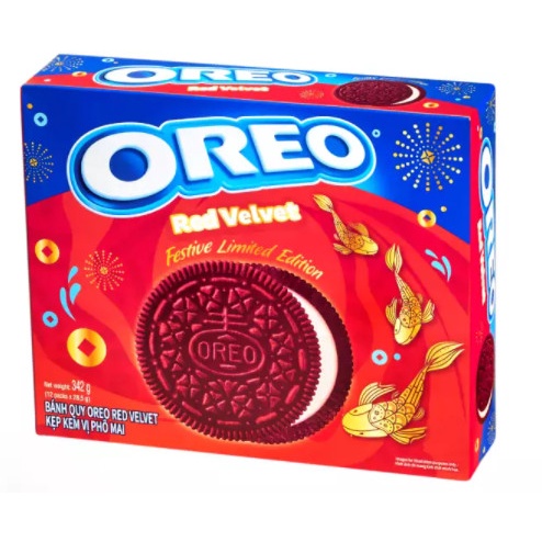 [Q.3] QUẬN 3 [HỎA TỐC] [ĐỘC QUYỀN SHOPEE[ BÁNH OREO RED VELVET KẸP KEM VỊ PHÔ MAI 342G BÁNH OREO REDVELVET NOEL