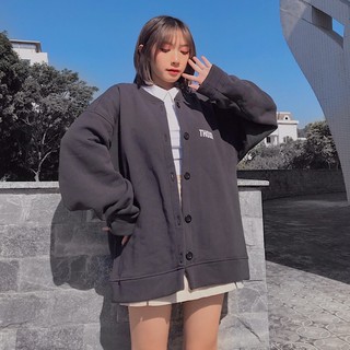 Áo khoác nỉ cardigan thoxri smiley