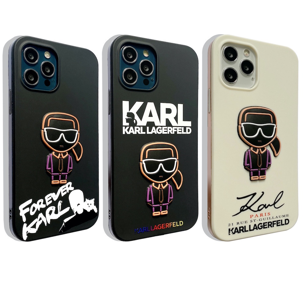 Ốp điện thoại TPU mềm hình Karl Lagerfeld thích hợp cho iPhone 13 12 11 Pro Max X XS XR 7 8 Plus