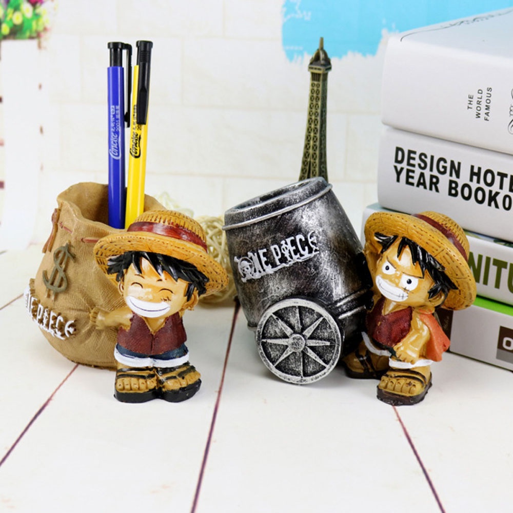 Phụ Kiện Giá Đỡ Cho Bút Chì Hình Luffy Dễ Thương Bắt Mắt