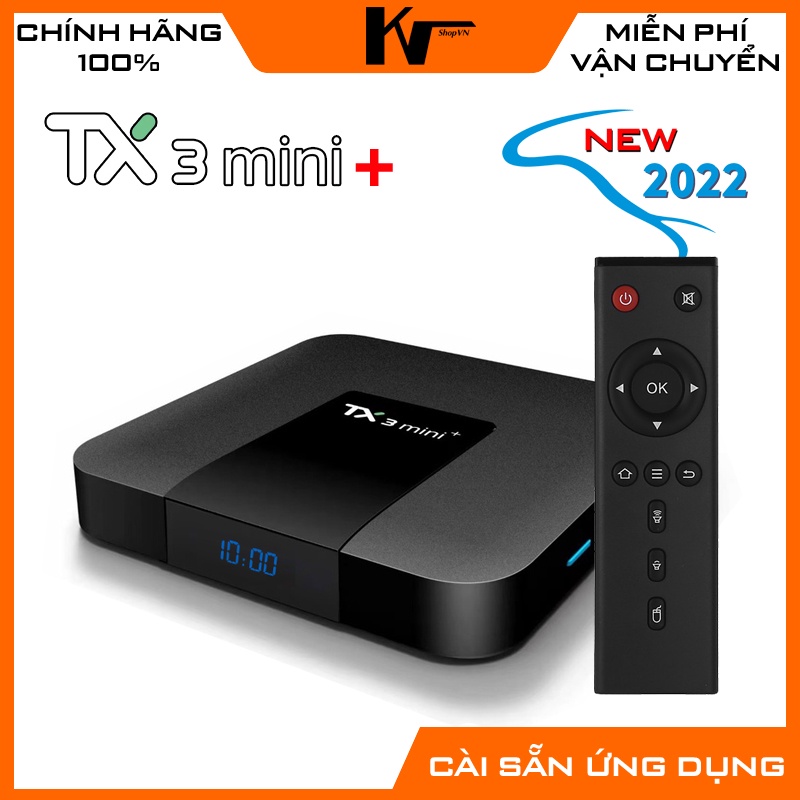 Android TV Box TX3 Mini Plus, New 2022, Amlogic S905W2, Android 11, hỗ trợ tiêu chuẩn AV1 mới nhất, Tìm kiếm giọng nói