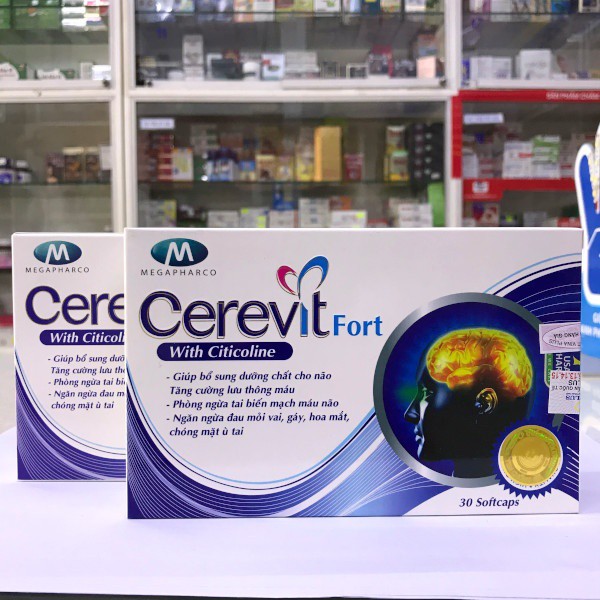 Hoạt huyết dưỡng não Cerevit Fort - Hộp 30 viên