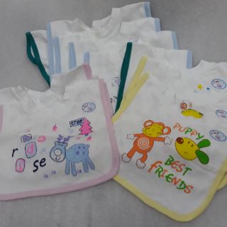 Yếm cotton 2 lớp chui đầu( set 5 chiếc)