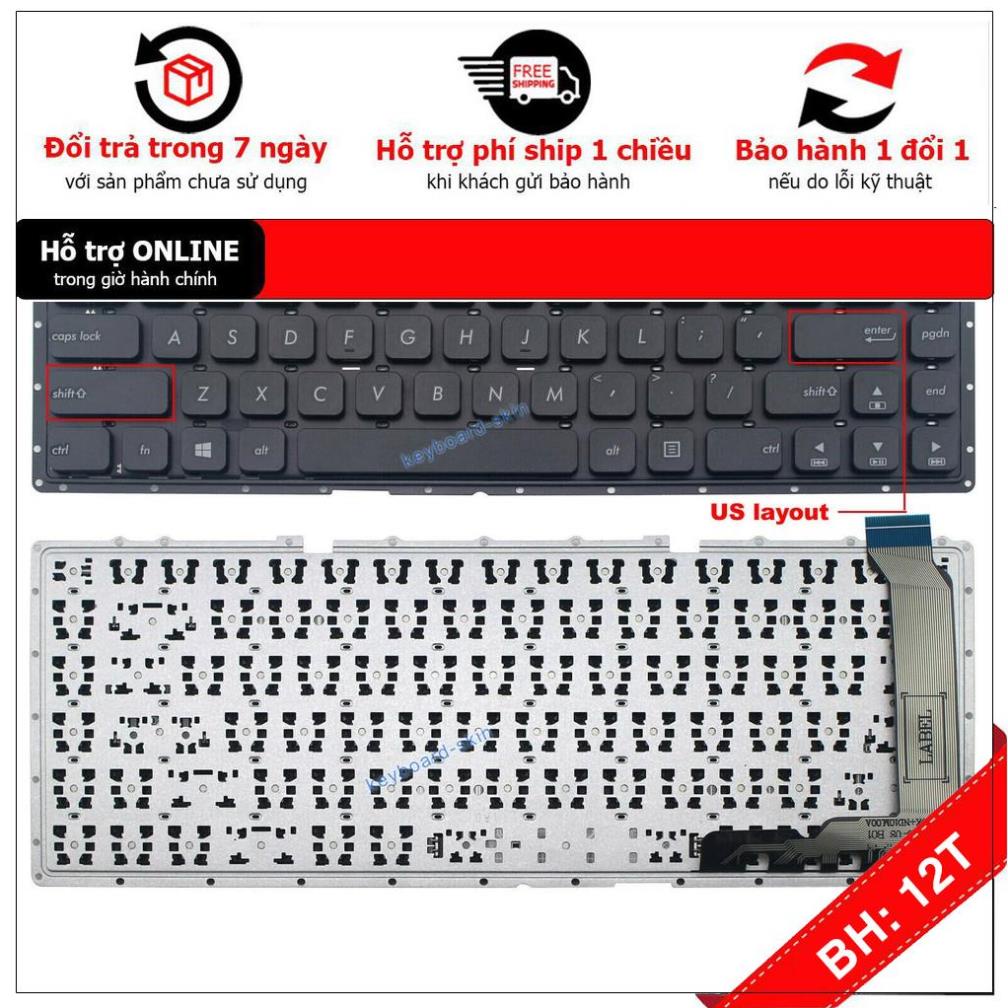 BH 12TH Bàn Phím Laptop Asus A441 X400 X440 X441 X445 S441 F441 S441 Hàng Mới 100%
