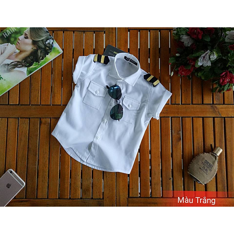Combo 8 áo sơ mi cho bé trai cực đẹp