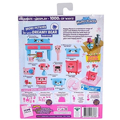 Bộ Đồ Chơi Phòng Ngủ Happy Places Shopkins Decorator Pack Dreamy Bear (Mỹ)