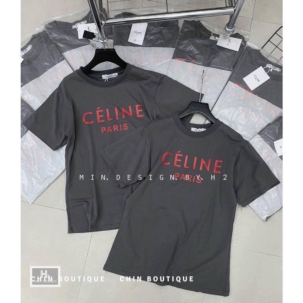 Áo thun nữ phông in chữ CELE paris from dấu quần chất cotton 4 chiều