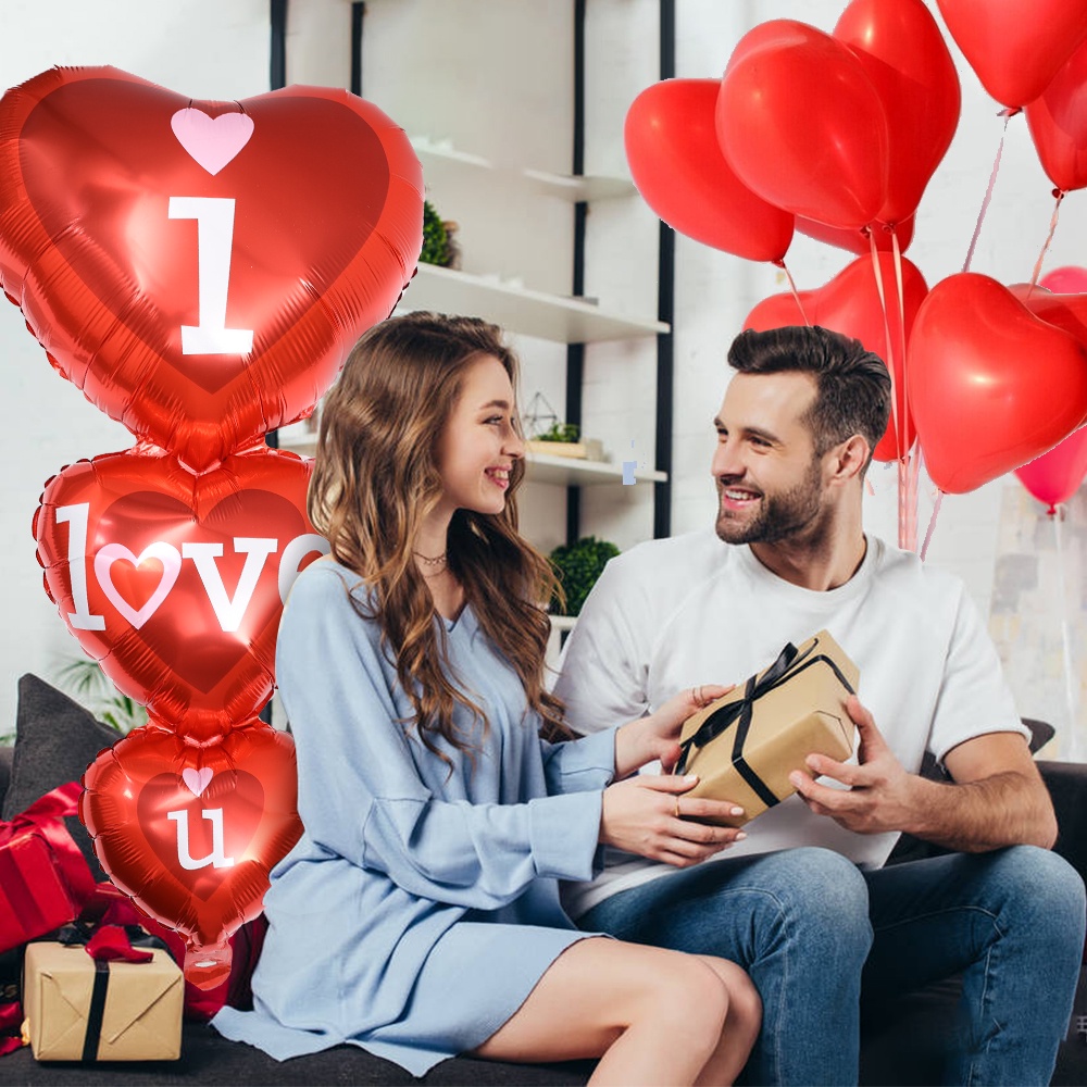 Bong Bóng Trái Tim Đỏ Cỡ Lớn Trang Trí Lãng Mạn