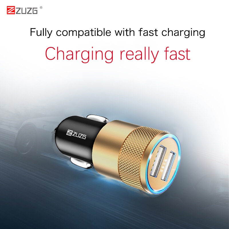 Tẩu sạc nhanh 36W trên ô tô cổng Usb 5V/2.4A cổng kép Usb cao cấp cho Samsung Huawei Xiaomi Realme C02Q