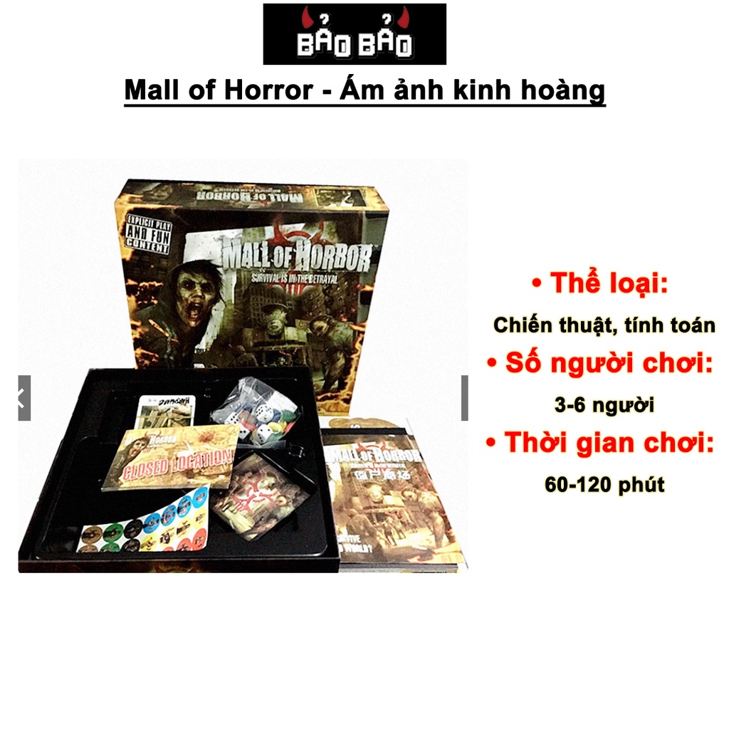 Trò chơi board game Mall of Horror – boardgame Ám ảnh kinh hoàng