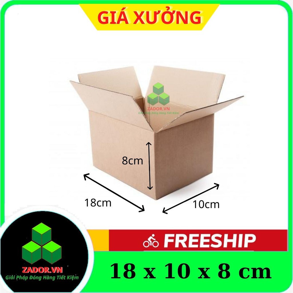 Combo 10 hộp carton Size 18x10x8 Thùng Carton,hộp carton Đóng Hàng Zador