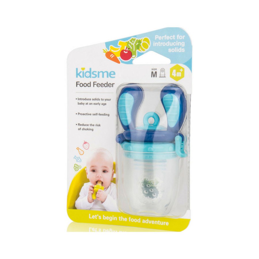 [Chính Hãng] Túi Nhai Chống Hóc Silicone Food Feeder Kidsme Size M Màu Xanh Dương Cho Bé Từ 4 Tháng Tuổi|Ăn Dặm Chủ Động