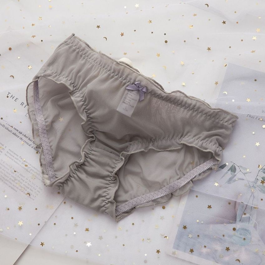 Quần lót nữ dễ thương đính nơ siêu gợi cảm vải ren mềm mại kháng khuẩn L136