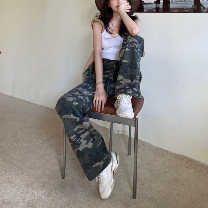 Quần jean dài lưng cao thời trang cho nữ