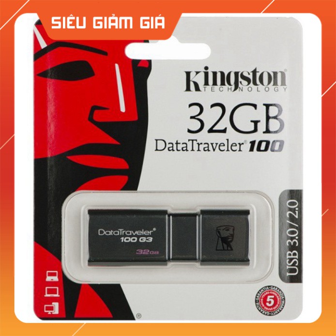 HOT - USB Kingston 16G - 32G DT 100 3.0 chính hãng giá rẻ