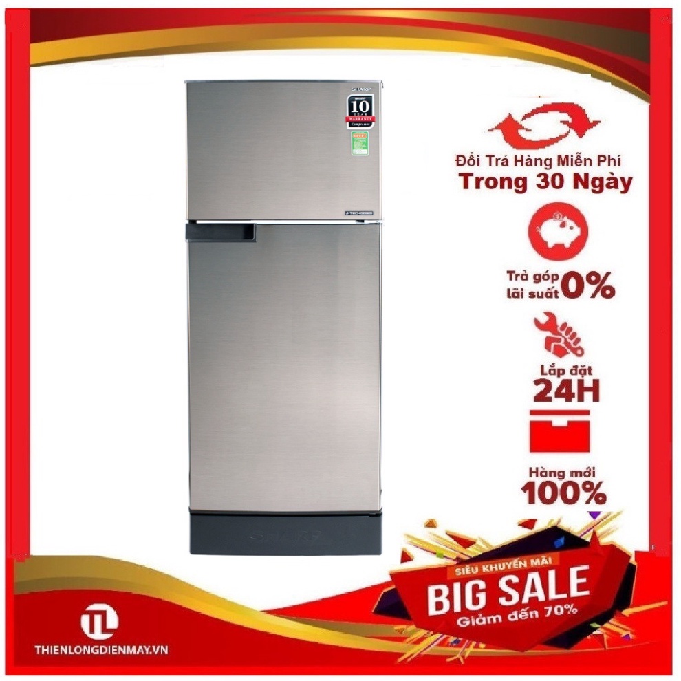 Tủ lạnh Sharp Inverter 180 lít SJ-X196E-SL, (SHOP CHỈ BÁN HÀNG TRONG TP HỒ CHI MINH)