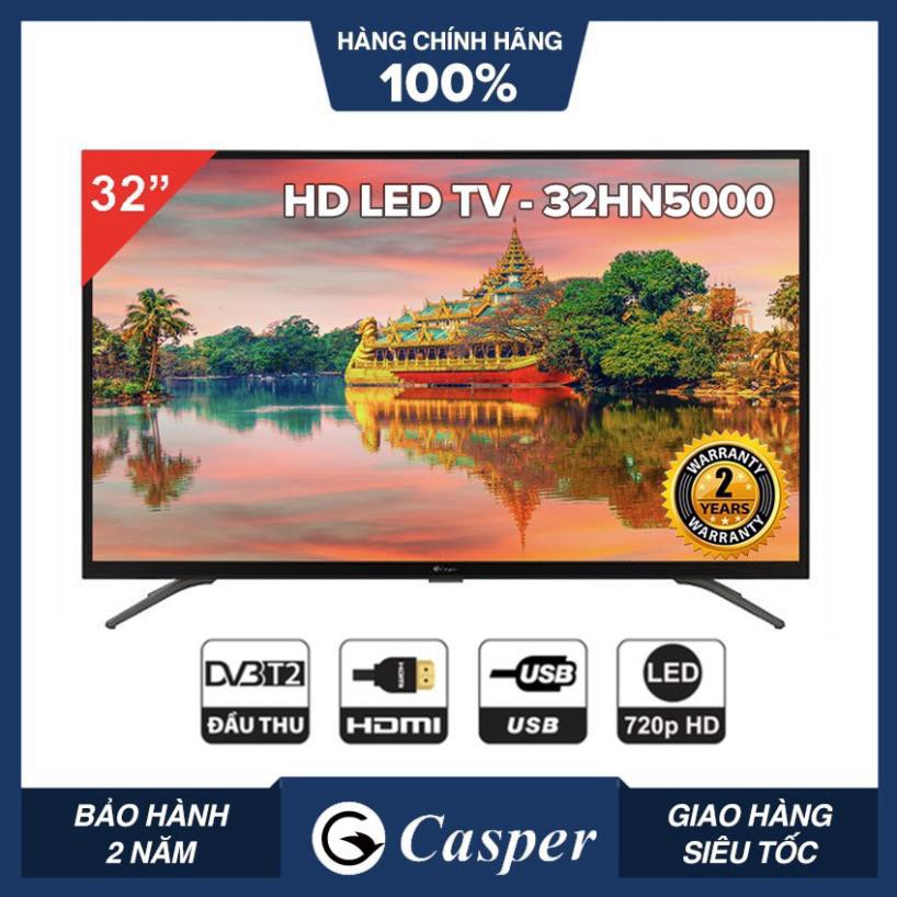 Tivi Led Casper 32 inch HD 32HN5000 HD Ready, DVB-T2, Nhập khẩu Thái Lan - Bảo Hành 2 Năm