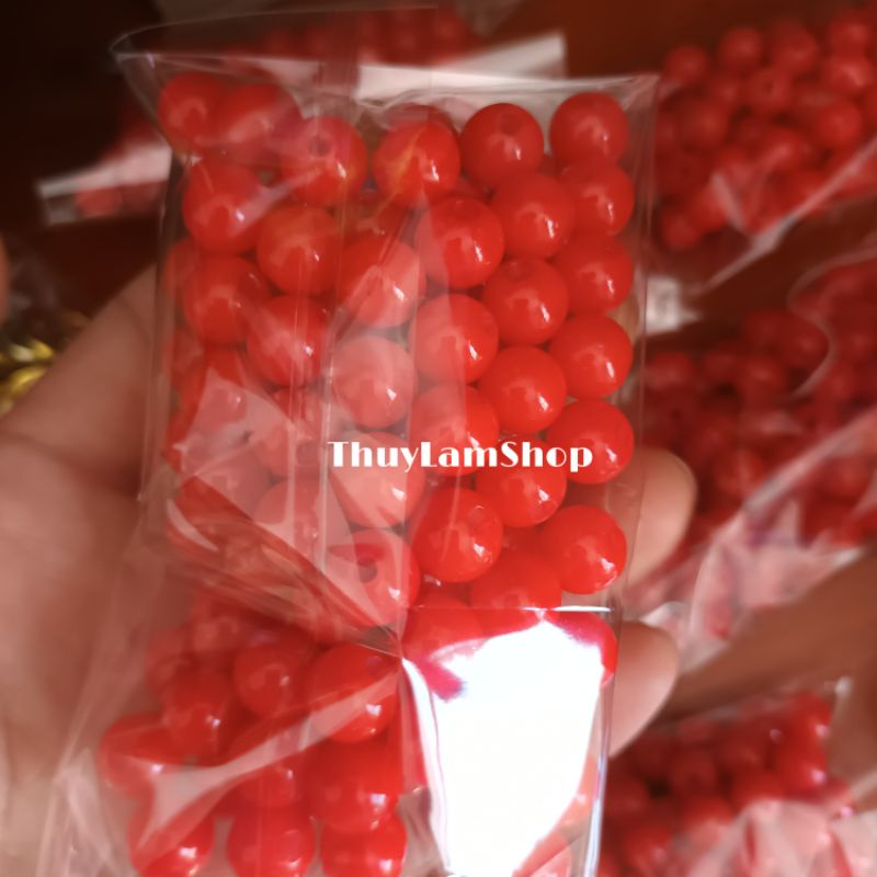 1kg hạt ngọc trai nhựa 8li làm cây cành vàng lá ngọc