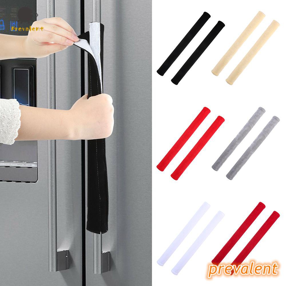 ✐❉Set 2 vỏ bọc tay nắm cửa làm từ vải nhung mềm chống tĩnh điện nhiều màu sắc cho cửa tủ lạnh