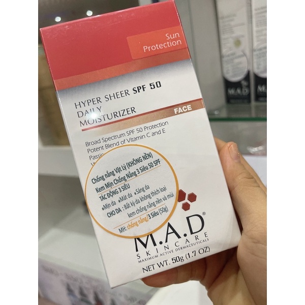 Kem chống nắng  vật lý M.A.D skincare chính hãng