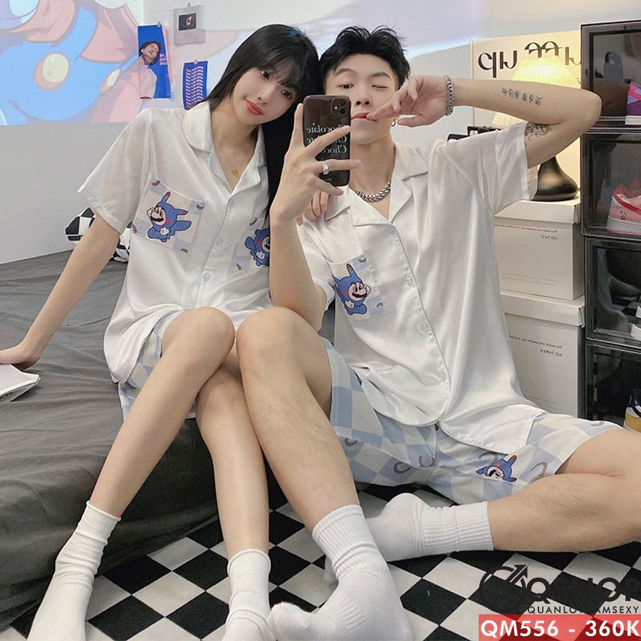 Bộ đồ pijama cặp quần ngắn, tay ngắn  QSHOP QM556