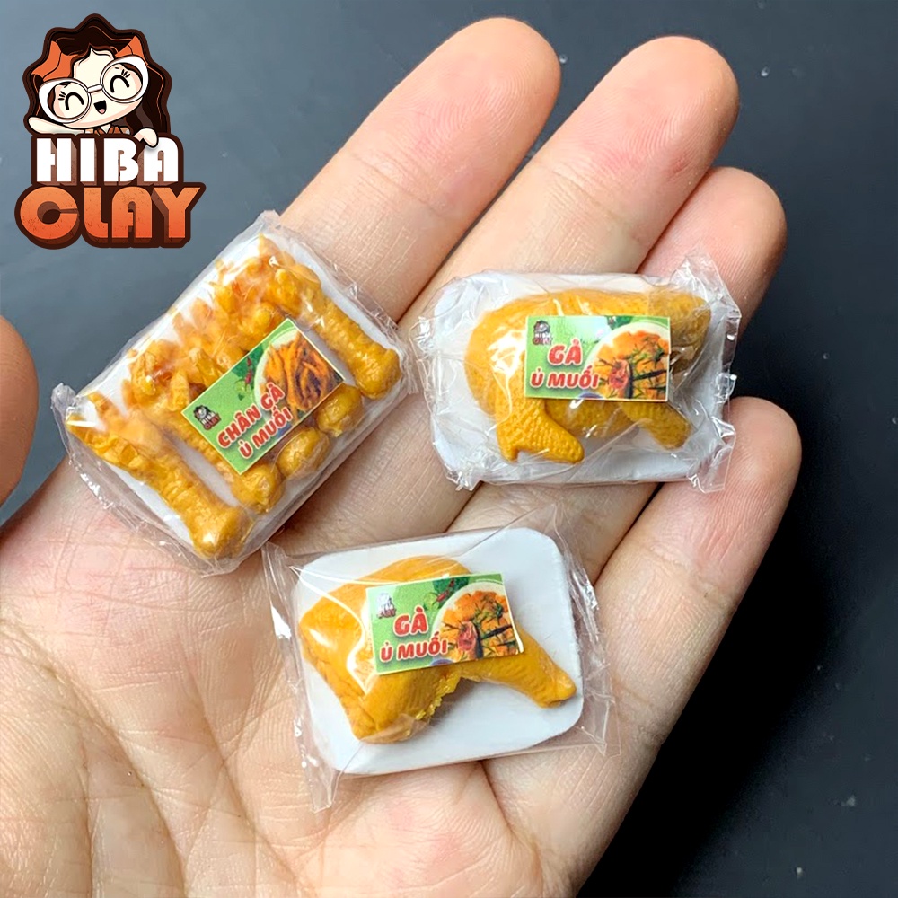 Mô hình Gà ủ muối, Mini Food, đồ ăn tí hon , đồ ăn mini mô hình cho búp bê DIY