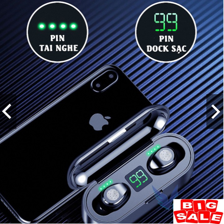 Bộ tai nghe không dây bluetooth cải tiến điều khiển vân tay - thời gian sử dụng pin lên đến 280 giờ , kiêm sạc dự phòng