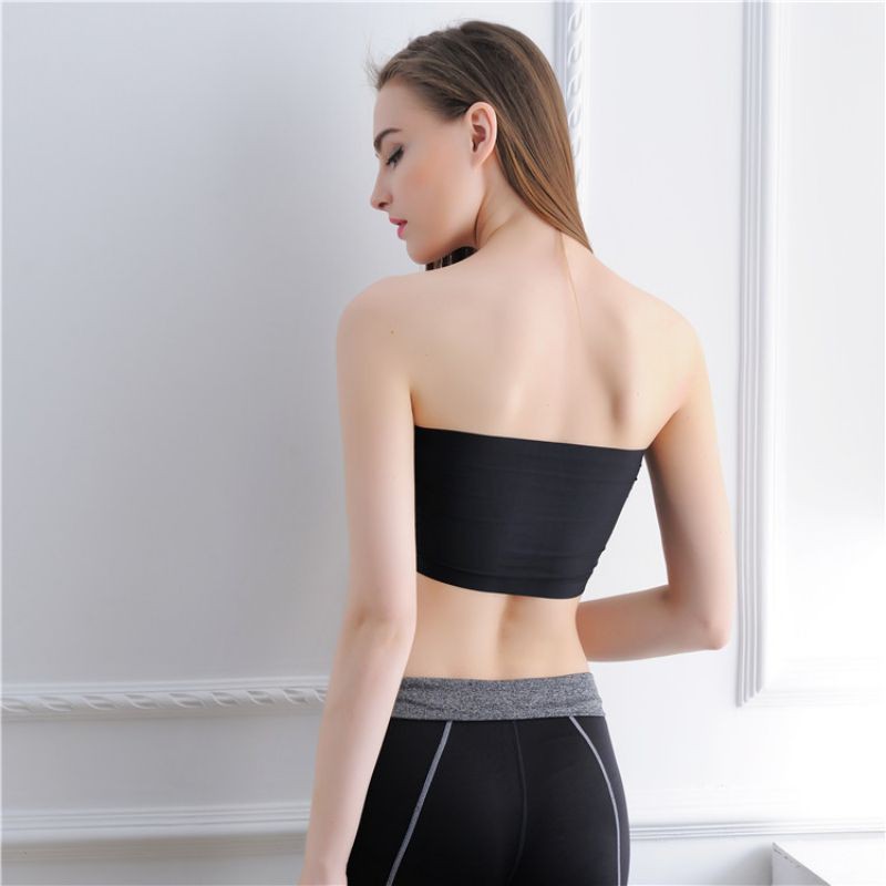 Women Wireless Bars Solid Removable Pads Bandeau Seamless Crop Bras for Women Strapless Padded Bras | BigBuy360 - bigbuy360.vn
