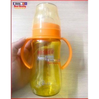 Bình Sữa Hàn Quốc Cổ Rộng WESSER 260ml - Có Ống Hút