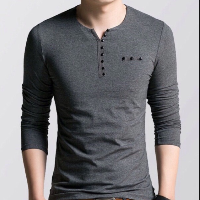 Áo thun Hàn Quốc dài tay phong cách - thời trang - cá tính - MỐT (xám)