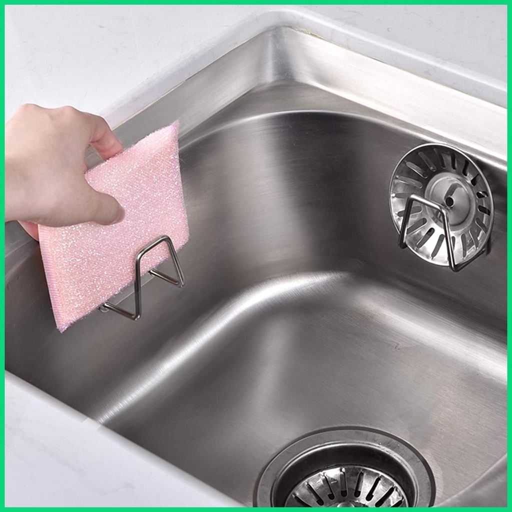 Set 4 Giá Đỡ Bọt Biển Rửa Chén Gắn Tường Chắc Chắn &amp; Thông Gió Mạnh Cho Bồn Rửa Nhà Bếp