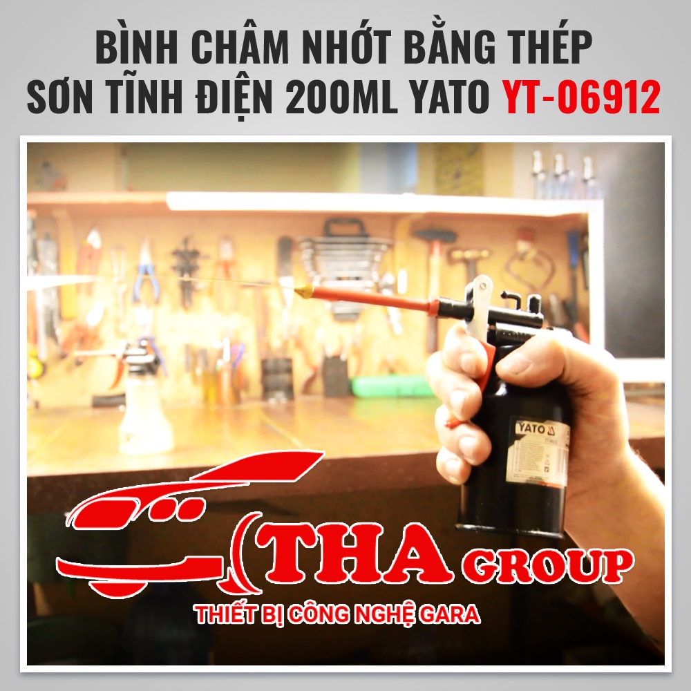 Đồ Nghề Yato BalBình châm nhớt bằng thép sơn tĩnh điện 200ml Yato YT-06912