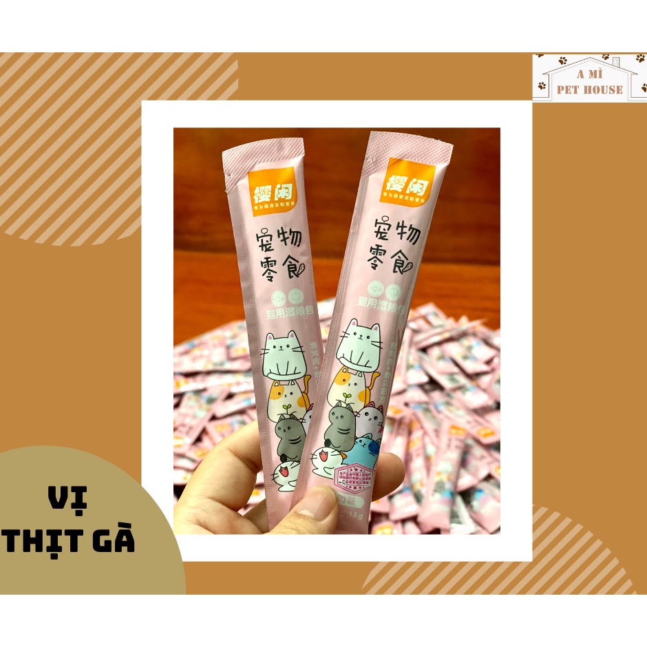 Súp thưởng Shizuka cho mèo 3 vị 15g/thanh